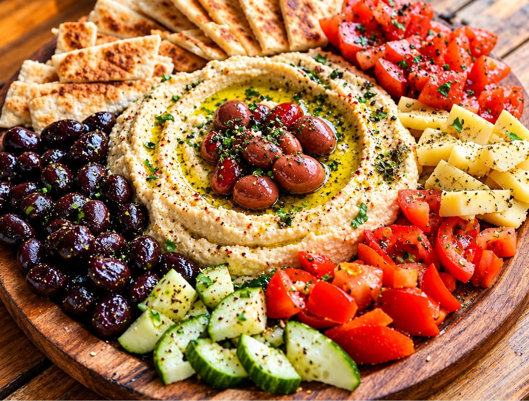 Hummus casero acompañado de verduras frescas, Pool Bar restaurante en Benidoleig, Marina Alta